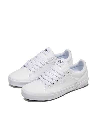 Vans Men's Seldan Shoe | Retro Tennis Inspired Sneakers for Fashion, Work & Everyday Wear, Tumble White/White, 11