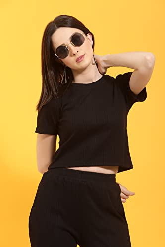Image of Rigo Printed Waffle Knit Tie & Dye Top and Shorts Co-ord Set for Women | Half Sleeves & Sleeveless Co-ords Set for Women | Stylish Dresses for Women | Night Wear, Beach Wear, Vacation Wear Outfit