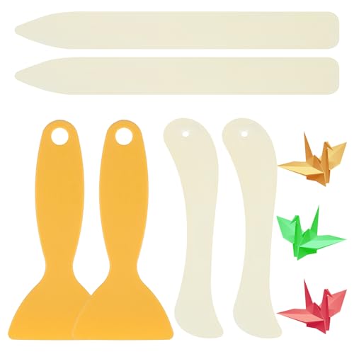 Bone Folder Tool, 6Pcs Paper Folding Tools, Crease Makers, Plastic Bone Folder Paper Creaser, Scrapbook Tools, Book Binding Tools for Making Paper Crafts Quilting Leathercraft Bookbinding
