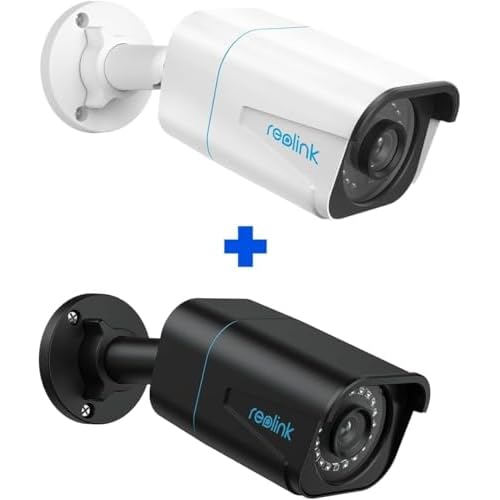 REOLINK 2 pcs PoE Outdoor Home Security Cameras Bundle, 8MP Surveillance, Smart Person/Vehicle/Pet Detection, Timelapse, 100ft IR Night Vision, Up to 256GB SD Card, 1x RLC-810A & 1x RLC-810A