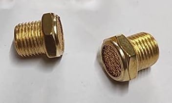 CRAFTSFY Pneumatic Silencer 1/8 Thread Brass Air Exhaust Muffler Sintered Bronze Mufflers Portable Pneumatic Solenoid Valve Muffler Silencer for Cylinders Crank Cases for Valves for Gear Boxes 5pc(5)-image-34
