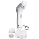 Skin Cleansing System Facial Brush & Body Care Kit for Women & Men. Includes 4 different heads - Large Body Brush, Soft Face Brush, Regular Face Brush and Pumice Stone. Water-Resistant.