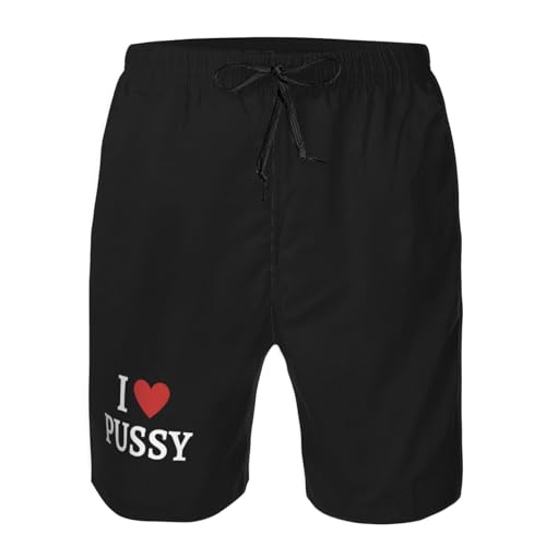 I Love Pussy I Love Sex Boardshorts Summer Beach Workout Shorts Drawstring Swim Trunks Quick Dry Swim Shorts for Mens4