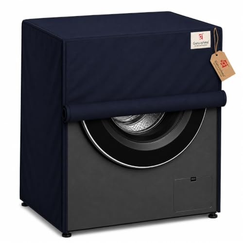 Image of Front Load Fully Automatic Washing Machine Cover for 10.5kg to 12.5kg | Waterproof & Dustproof Polyester Cover with Zip | Suitable with Samsung, LG, IFB, Bosch & More(69x 69 x 87 cm)