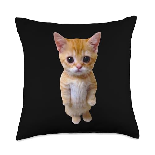 El Gato Meme Sad Crying Cat Munchkin Kitty Meme Trendy Throw Pillow