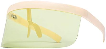 Naimo Oversize Shield Visor Sunglasses Flat Top Mirrored Mono Lens 170mm