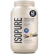 Isopure Low Carb 100% Pure Whey Isolate Protein Powder, Lactose Free, Gluten Free, With Vitamins,...