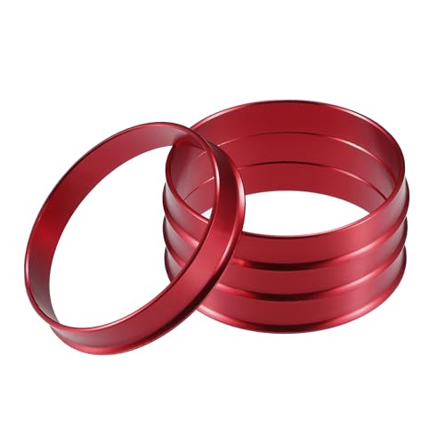 A ABSOPRO anellos centrici per Cerchi Auto OD 57,1 mm a ID 54,1 mm anellos centrici per mozzo Spacer in Lega di Alluminio Rossi (Set di 4)