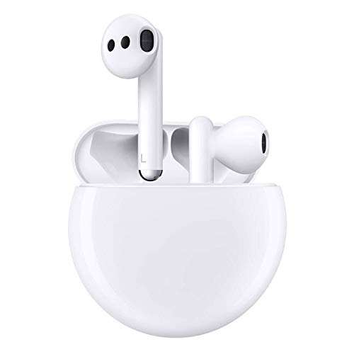 HUAWEI FreeBuds 3 - Wireless Bluetooth Earphone with Intelligent Noise Cancellation (Kirin A1 Chipset, Ultra-Low Latency, Fast Bluetooth Connection, 14mm Speaker, Quick Wireless Charging) (White)