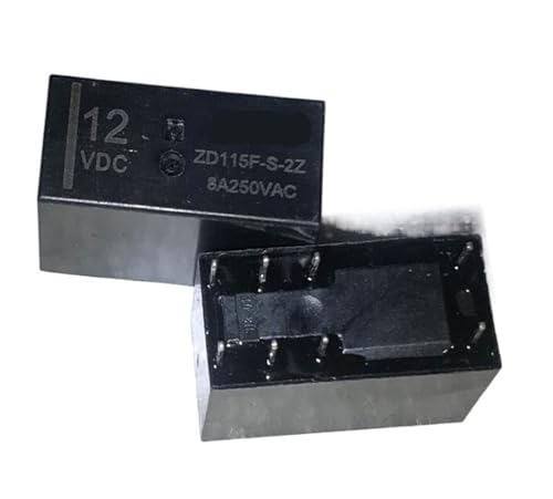 Relé 115F-2C-12V-8A ZD115F-S-2Z con bobina eficiente de 12V