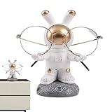 Laune Rabbit Stand Titular - Decoración de oficina en forma de conejo espacial | Exhibición y exhibición de joyas, accesorios de oficina divertidos, ornamento único para el hogar y el lugar de trabajo