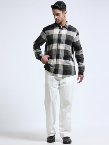 Image of StitchX Men's Brushed Cotton Buffalo Checkered Shirt-S-2XL