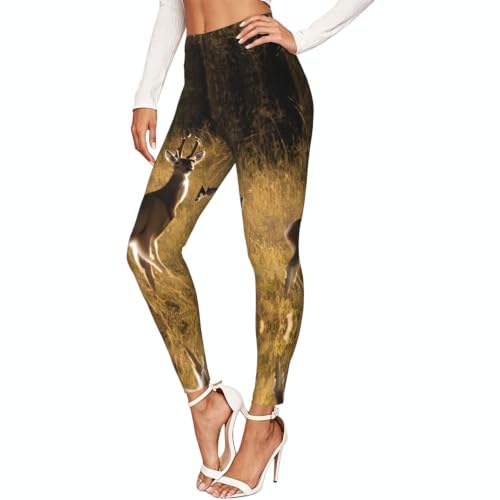 Leggings de compresión moldeadores y suaves con estampado original de ciervos