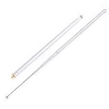 E-outstanding 2Pcs AM FM Radio Universal Antenna,M3 Male Thread 7 Section Telescopic Stainless Steel Replacement Antenna Aerial,Stretched Length 98cm 38.5
