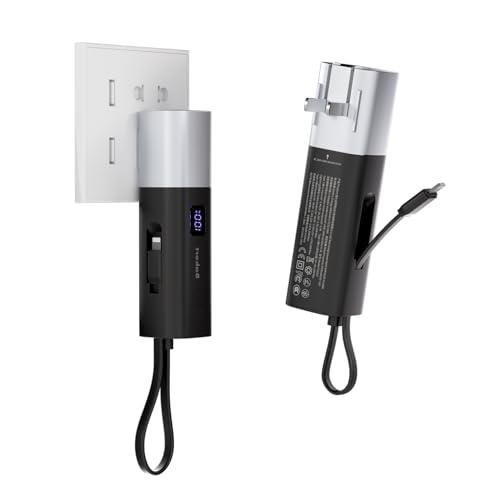 bakert 5000mAh Portable Charger with Lightning & Wall Plug