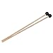 Timiy 1-Pair 15Inch Black Plastic Head Mallet Percussion Bell Mallets Sticks with Wooden Handle Music Accessories