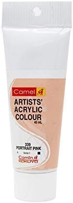 Camlin Artist Acrylic Colour Tubes 40ml Portait Pink 339 (Pack of 2)