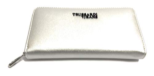 Portefeuille Trussardi Jeans Wallet T-EASY argenté avec compartiments cartes femme
