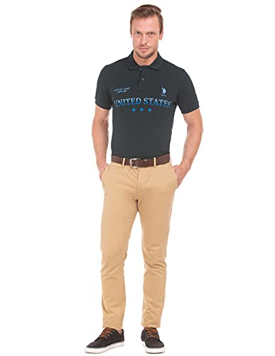 Image of US Polo Association Men's Solid Regular Fit Polo
