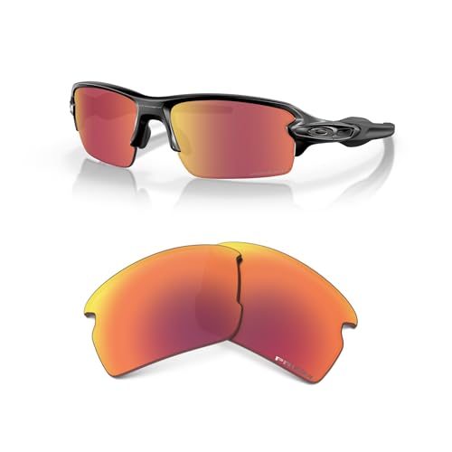 Oakley Authentic Flak 2.0 OO9295 00000459 PRIZM Baseball Outfield Replacement Lenses For Men For Women+ Bundle Microfiber Pouch -FRAMES NOT INCLUDED