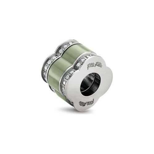Folli Follie 3P16F003EC Women's Sterling Silver Charm, Green, 1 cm