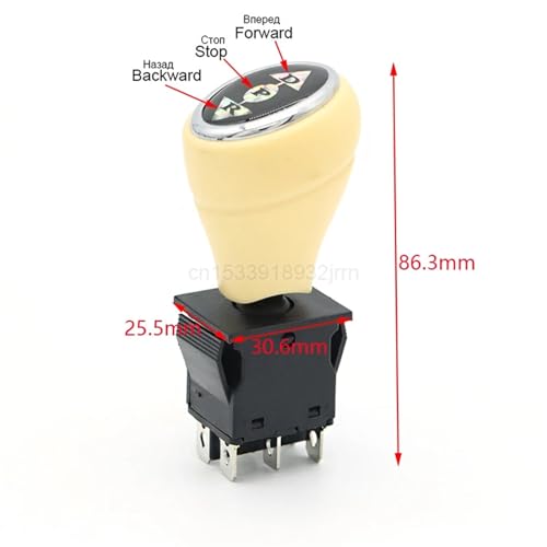 Interrupteur KCD4 6 broches ON-OFF de rechange pour roue électrique - 2