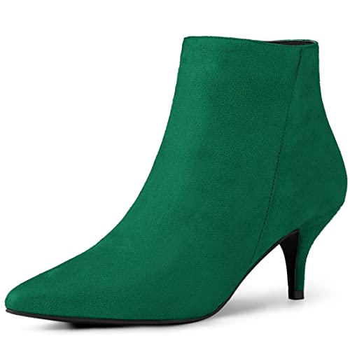 Bottines à bout pointu en vert émeraude pour vos sorties en ville