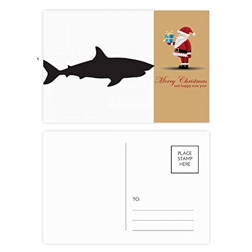 Cartes postales ocean requin féroce et Père Noël pour correspondance et collection