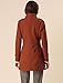 Allegra K Women's Stand Collar Double Breasted Pockets Trendy Outwear Winter Coat with Belt M Brown