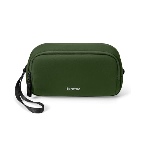 Image of tomtoc Electronic Organizer Travel Case, Water Resistant Dual Compartment Tech Pouch Cable Organization Storage Bag for Charger, Cord, Phone, Hard Drive, Power Bank, Accessories Travel Essentials
