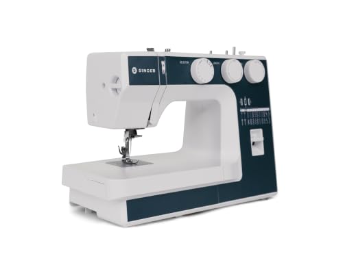 Image of SINGER 3323 Sewing Machine | 23 Built-in Stitches, 58 Stitch Functions | Auto Needle Threader | 4-Step Buttonhole | Heavy Duty Metal Frame | Free Arm | LED Light