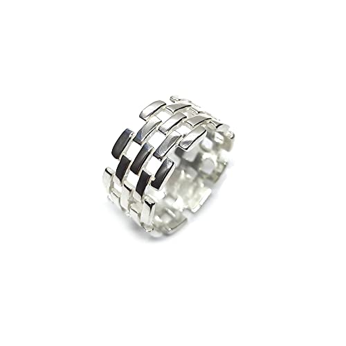Bague en argent sterling véritable anneau 10mm anti-allergie poinçonnée 925