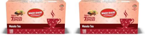 Image of Wagh Bakri Masala Chai Tea Bags,200 Grams (Pack of 2)