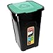 Secchio voluminoso Kadax, 50L, cestino rettangolare in poliuretano in plastica, bidone dei rifiuti per separare il vetro, la plastica, la bioreste (verde)