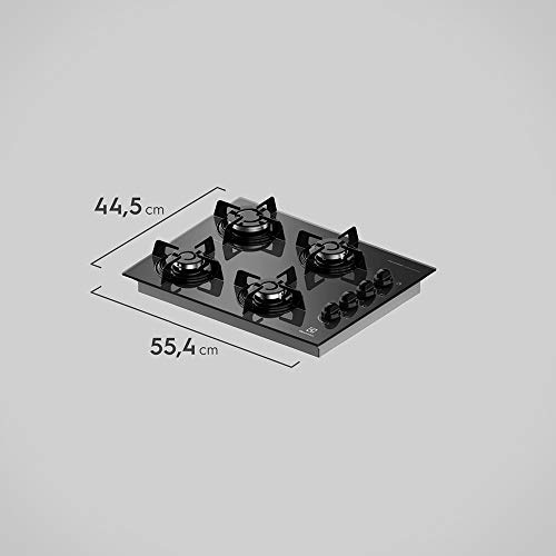 COOKTOP A GÁS KE4GP COM MESA DE VIDRO PRETA BIVOLT