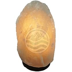 Lamparas De Sal Bahia Blanca Lampara Mediana de Sal del Himalaya Color Blanco (2-3 kg) Con Bombilla de LED incluida