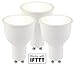 Produktbild Luminea Funk Lampen: 3er-Set WLAN-LED-Lampen GU10, komp. mit Alexa, warmweiß, 4,5 Watt, A+ (dimmbarer LED Spot)