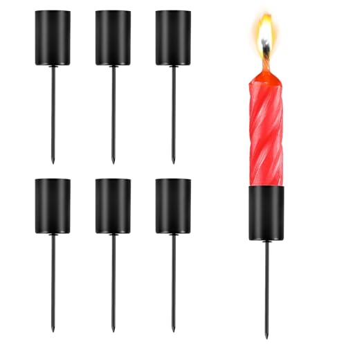 6 Piezas Portavelas de Adviento, Portavelas de Metal,Candelero para Corona de Adviento, Candelabros para Velas, Candelabros Decorativos para Fiesta, Boda, Navideña, Corona Adviento