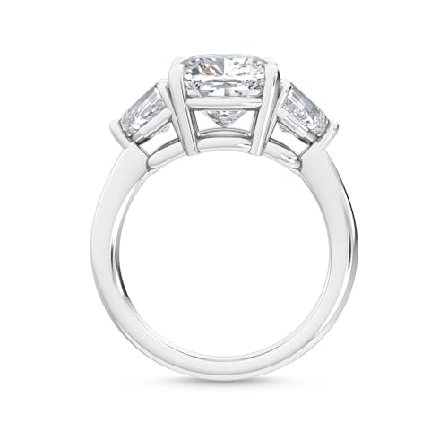 1-5 Carat (ctw) White Gold Cushion,Shield Cut LAB GROWN Diamond Three Stone Engagement Ring (Color D-E Clarity VS1-VS2)2