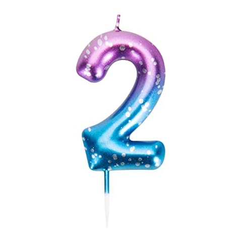 Gradient Purple to Blue Birthday Candle Cover