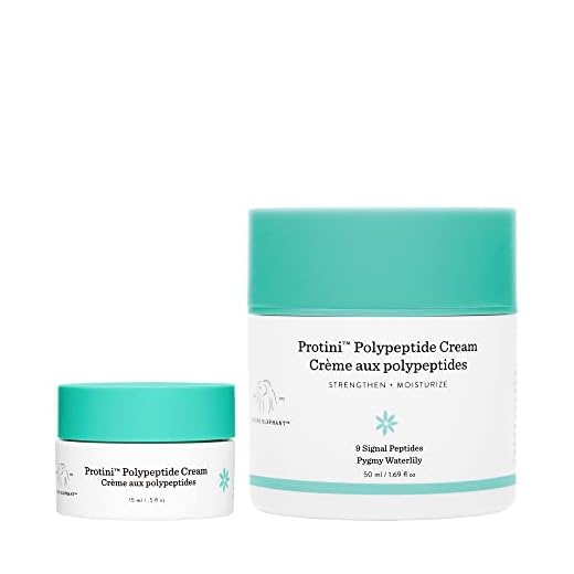 Drunk Elephant Protini Polypeptide Cream – Full Size & Travel Duo. Protein Face Moisturizer with Amino Acids (50mL and 15mL)