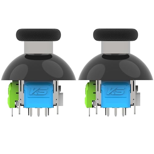 Image of VTLLN 320 Tension Adjustable TMR Magnetic Joystick Replacement, 30-80gf Force, Anti-drift Stick Repair Rotation Thumbstick Cap set for PS4 DualShock Controller