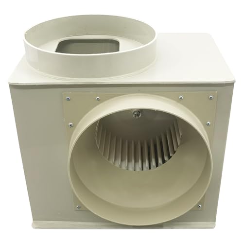 PreAsion Centrifugal Blower Fan Fume hoods PP250 Fume Hood 38.3m³/min High speed air flow Ventilation Blower Fume hoods for Lab Scientific Research(110V 300W 1450RPM), gray