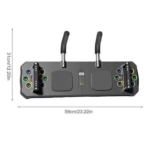 Tablero de ejercicio compacto y portátil con tabla de flexiones integrada 2