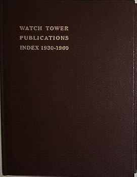 Hardcover Watch Tower Publications Index Of Subjects Discussed And Scriptures Explained, 1930-1960 Book