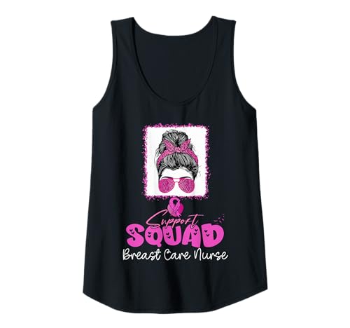 Damen Brustpflege Krankenschwester Support Squad Team Brustkrebs Bewusstsein Tank Top