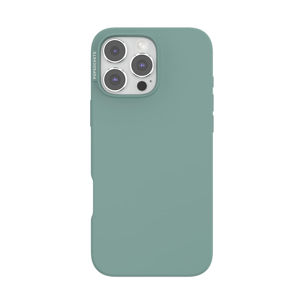 PopSockets iPhone 16 Pro Max Phone Case with MagSafe, Wireless Charging Compatible, Blue - Terquoise