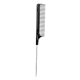 LLTT Fine-dent Métal Pin Coiffure Cheveux Styling Queue Peigne en Plastique Noir À Dents Fines Outils Peigne Beauté (Color : 1pcs)