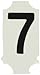 Brady 5010-7 Gothic Quik-Align 1" Height, 1-1/4" Width, B-933 Vinyl, Black Color Legend "7" Number (Pack Of 10)