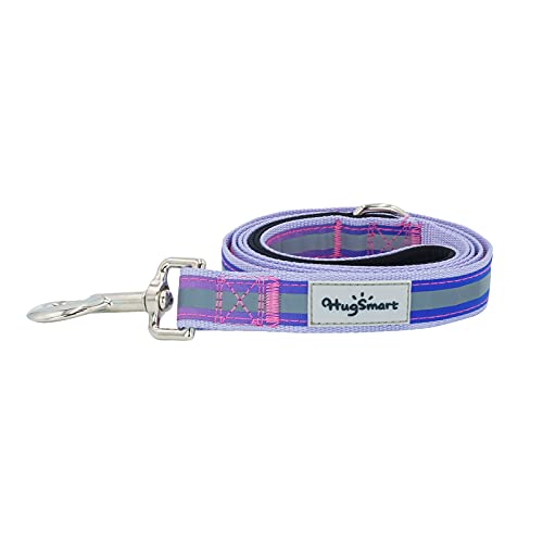 HugSmart - Hundeleine | weich gepolsterter Griff | Trainingsleine für kleine mittelgroße und große Rassen (Cotton Candy, S Länge: 120 cm Breite: 20 mm) Cover